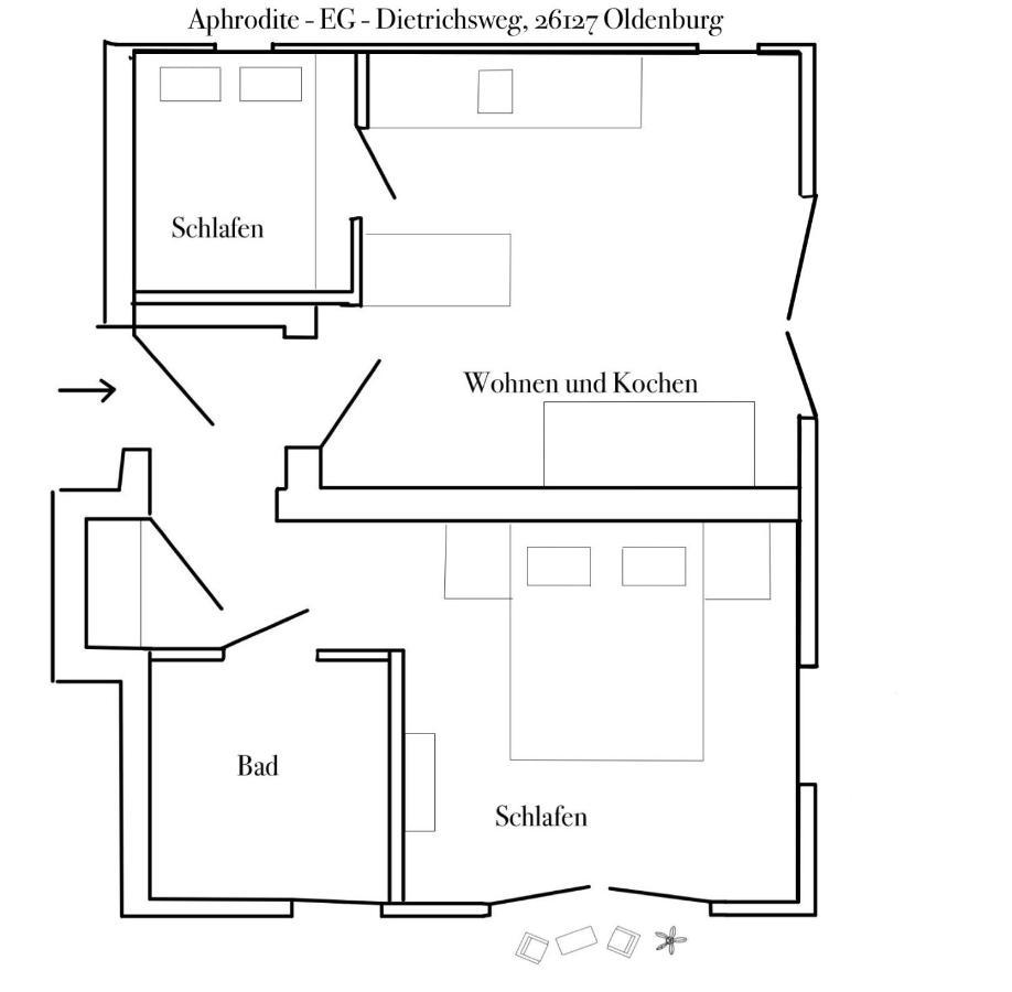 Apartment Prinzessin Aphrodite - Zimmerprinzen 올덴부르크 외부 사진